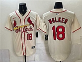 Men's St. Louis Cardinals #18 Jordan Walker Cream Limited Stitched Jersey,baseball caps,new era cap wholesale,wholesale hats