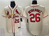 Men's St. Louis Cardinals #26 JJ Wetherholt Cream Limited Stitched Jersey,baseball caps,new era cap wholesale,wholesale hats
