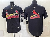 Men's St. Louis Cardinals Team Big Logo Black USA 250 Patch Stitched Jersey Dzhi,baseball caps,new era cap wholesale,wholesale hats