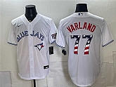 Men's Toronto Blue Jays #77 Louis Varland White 2026 USA 250 Fourth of July Stitched Jersey Dzhi,baseball caps,new era cap wholesale,wholesale hats