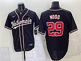 Men's Washington Nationals #29 James Wood 2026 Fashion Replica Black Out Stitched Jersey,baseball caps,new era cap wholesale,wholesale hats