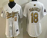 Women's Los Angeles Dodgers #18 Yoshinobu Yamamoto White 2025 Gold Collection Limited Stitched Jersey,baseball caps,new era cap wholesale,wholesale hats