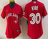 Women's Toronto Blue Jays #30 Alejandro Kirk Red Alternate Cool Base Jersey,baseball caps,new era cap wholesale,wholesale hats