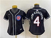 Youth Chicago Cubs #4 Pete Crow-Armstrong 2026 Fashion Replica Black Out Stitched Jersey,baseball caps,new era cap wholesale,wholesale hats