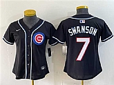 Youth Chicago Cubs #7 Dansby Swanson 2026 Fashion Replica Black Out Stitched Jersey,baseball caps,new era cap wholesale,wholesale hats