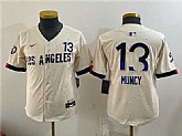 Youth Los Angeles Dodgers #13 Max Muncy Cream 2024 City Connect Limited Stitched Jersey Dzhi,baseball caps,new era cap wholesale,wholesale hats