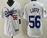 Youth Los Angeles Dodgers x One Piece #56 Luffy White Vapor Premier Limited Stitched Jersey,baseball caps,new era cap wholesale,wholesale hats