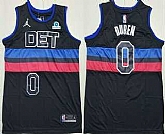 Men's Detroit Pistons #0 Jalen Duren Black Statement Icon Sponsor Swingman Jersey,baseball caps,new era cap wholesale,wholesale hats