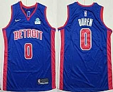 Men's Detroit Pistons #0 Jalen Duren Blue Icon Sponsor Edition Stitched Jersey,baseball caps,new era cap wholesale,wholesale hats