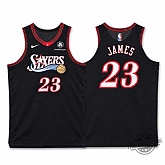 Men's Philadelphia 76ers #23 LeBron James Black 2025 Classic Edition Stitched Stitched Jersey,baseball caps,new era cap wholesale,wholesale hats