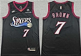 Men's Philadelphia 76ers #7 Jaylen Brown Black 2026 Classic Edition Stitched Jersey,baseball caps,new era cap wholesale,wholesale hats