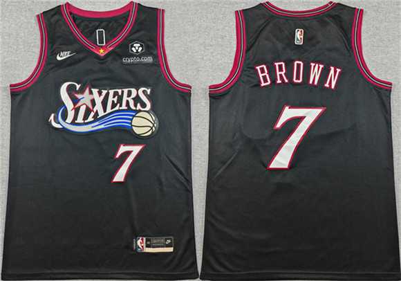 Men's Philadelphia 76ers #7 Jaylen Brown Black 2026 Classic Edition Stitched Jersey,We sell and wholesale Men's Philadelphia 76ers #7 Jaylen Brown Black 2026 Classic Edition Stitched Jersey on line form chian!