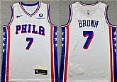 Men's Philadelphia 76ers #7 Jaylen Brown White 2026 Association Edition Stitched Jersey,baseball caps,new era cap wholesale,wholesale hats
