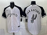 Men's San Antonio Spurs Team Big Logo White Stitched Baseball Jersey,baseball caps,new era cap wholesale,wholesale hats