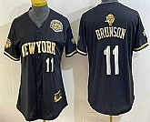 Women's New York Knicks #11 Jalen Brunson Black Gold 2026 Finals Eastern Conference Champions Patch Stitched Baseball Jersey,baseball caps,new era cap wholesale,wholesale hats