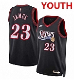 Youth Philadelphia 76ers #23 LeBron James Black 2026 Classic Edition Stitched Jersey Dzhi,baseball caps,new era cap wholesale,wholesale hats