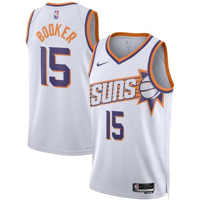 Men's Phoenix Suns #15 Devin Booker White 2026 Association Edition Stitched Jersey Dzhi,We sell and wholesale Men's Phoenix Suns #15 Devin Booker White 2026 Association Edition Stitched Jersey Dzhi on line form chian!