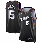 Men's Phoenix Suns #15 Devin Booker Black 2026 Statement Edition Stitched Jersey Dzhi,baseball caps,new era cap wholesale,wholesale hats