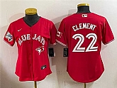 Youth Toronto Blue Jays #22 Ernie Clement Red 50 Seasons Patch Stitched Jersey,baseball caps,new era cap wholesale,wholesale hats