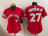 Youth Toronto Blue Jays #27 Vladimir Guerrero Jr. Red 50 Seasons Patch Stitched Jersey,baseball caps,new era cap wholesale,wholesale hats