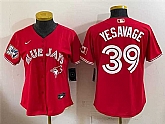 Youth Toronto Blue Jays #39 Trey Yesavage Red 50 Seasons Patch Stitched Jersey,baseball caps,new era cap wholesale,wholesale hats