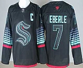 Men's Seattle Kraken #7 Jordan Eberle Black Alternate Stitched Jersey,baseball caps,new era cap wholesale,wholesale hats