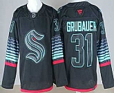 Men's Seattle Kraken #31 Philipp Grubauer Black Alternate Stitched Jersey,baseball caps,new era cap wholesale,wholesale hats