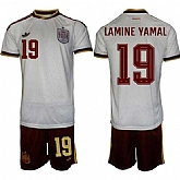 Men's Spain Team #19 Lamine Yamal Scarlet White Soccer Jersey Suit,baseball caps,new era cap wholesale,wholesale hats
