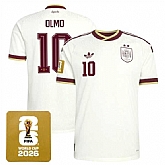 Men's Spain Team #10 Dani Olmo White 2026 World Cup Away Soccer Jersey,baseball caps,new era cap wholesale,wholesale hats