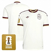 Men's Spain Team Blank White 2026 World Cup Away Soccer Jersey,baseball caps,new era cap wholesale,wholesale hats
