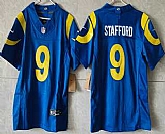 Women's Los Angeles Rams #9 Matthew Stafford Limited Blue FUSE Vapor Jersey,baseball caps,new era cap wholesale,wholesale hats