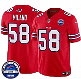 Men's Buffalo Bills #58 Matt Milano Red F.U.S.E. 2026 Inaugural Season at Highmark Stadium Stitched Jersey Dzhi,baseball caps,new era cap wholesale,wholesale hats