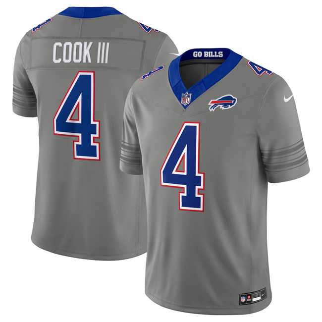 Men's Buffalo Bills #4 James Cook III Gray F.U.S.E. 2026 Nickel City Vapor Stitched Jersey Dzhi,We sell and wholesale Men's Buffalo Bills #4 James Cook III Gray F.U.S.E. 2026 Nickel City Vapor Stitched Jersey Dzhi on line form chian!