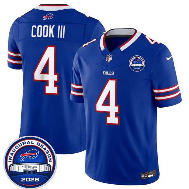 Men's Buffalo Bills #4 James Cook III Blue F.U.S.E. 2026 Inaugural Season at Highmark Stadium Stitched Jersey Dzhi,We sell and wholesale Men's Buffalo Bills #4 James Cook III Blue F.U.S.E. 2026 Inaugural Season at Highmark Stadium Stitched Jersey Dzhi on line form chian!
