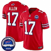 Men's Buffalo Bills #17 Josh Allen Red F.U.S.E. 2026 Inaugural Season at Highmark Stadium Stitched Jersey Dzhi,baseball caps,new era cap wholesale,wholesale hats