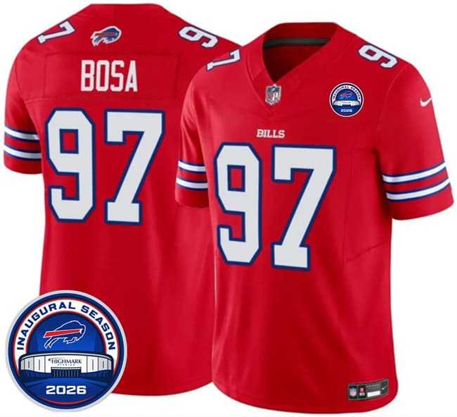 Men's Buffalo Bills #97 Joey Bosa Red F.U.S.E. 2026 Inaugural Season at Highmark Stadium Stitched Jersey Dzhi,We sell and wholesale Men's Buffalo Bills #97 Joey Bosa Red F.U.S.E. 2026 Inaugural Season at Highmark Stadium Stitched Jersey Dzhi on line form chian!