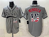 Men's Las Vegas Raiders #15 Fernando Mendoza Gray USA 250 Fourth of July Vapor Limited Stitched Baseball Jersey Dzhi,baseball caps,new era cap wholesale,wholesale hats