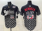 Mens Las Vegas Raiders #15 Fernando Mendoza Black USA 250 Fourth of July Vapor Limited Stitched Baseball Jersey Dzhi,baseball caps,new era cap wholesale,wholesale hats
