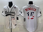 Men's Las Vegas Raiders #15 Fernando Mendoza White USA 250 Fourth of July Vapor Limited Stitched Baseball Jersey Dzhi,baseball caps,new era cap wholesale,wholesale hats