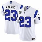 Men's Los Angeles Rams #23 Kyren Williams White 2026 F.U.S.E. With 4- Star C Patch Vapor Limited Stitched Jersey Dzhi,baseball caps,new era cap wholesale,wholesale hats