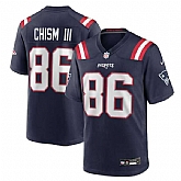 Men's New England Patriots #86 Efton Chism III Nike Navy Team Game Jersey Dzhi,baseball caps,new era cap wholesale,wholesale hats