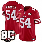Men's San Francisco 49ers #54 Fred Warner Red 80th Anniversary Patch And 4-Star C Patch 2026 F.U.S.E. Vapor Untouchable Limited Stitched Jersey Dzhi,baseball caps,new era cap wholesale,wholesale hats