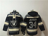 Men's Las Vegas Raiders #34 Bo Jackson Black Ageless Must-Have Lace-Up Pullover Hoodie,baseball caps,new era cap wholesale,wholesale hats