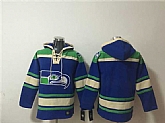 Men's Seattle Seahawks Blank Royal Ageless Must-Have Lace-Up Pullover Hoodie,baseball caps,new era cap wholesale,wholesale hats