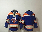 Men's New Yok Knicks Blank Blue Lace-Up Pullover Hoodie,baseball caps,new era cap wholesale,wholesale hats