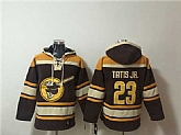 Men's San Diego Padres #23 Fernando Tatis Jr. Brown Gold Ageless Must-Have Lace-Up Pullover Hoodie,baseball caps,new era cap wholesale,wholesale hats