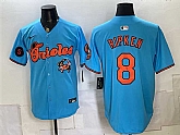 Men's Baltimore Orioles #8 Cal Ripken Jr. Blue With Patch Vapor Premier Limited Stitched Jersey Dzhi,baseball caps,new era cap wholesale,wholesale hats