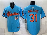 Men's Baltimore Orioles #31 Cedric Mullins Blue With Patch Vapor Premier Limited Stitched Jersey Dzhi,baseball caps,new era cap wholesale,wholesale hats