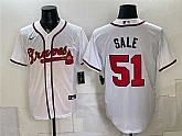 Men's Atlanta Braves #51 Chris Sale White Cool Base Stitched Jersey,baseball caps,new era cap wholesale,wholesale hats