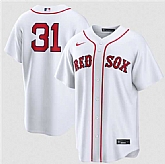 Men's Boston Red Sox #31 Adley Rutschman White No Name Cool Base Stitched Jersey Dzhi,baseball caps,new era cap wholesale,wholesale hats